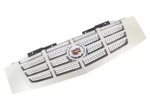 White Diamond Front Grille with Crest and Wreath Emblem