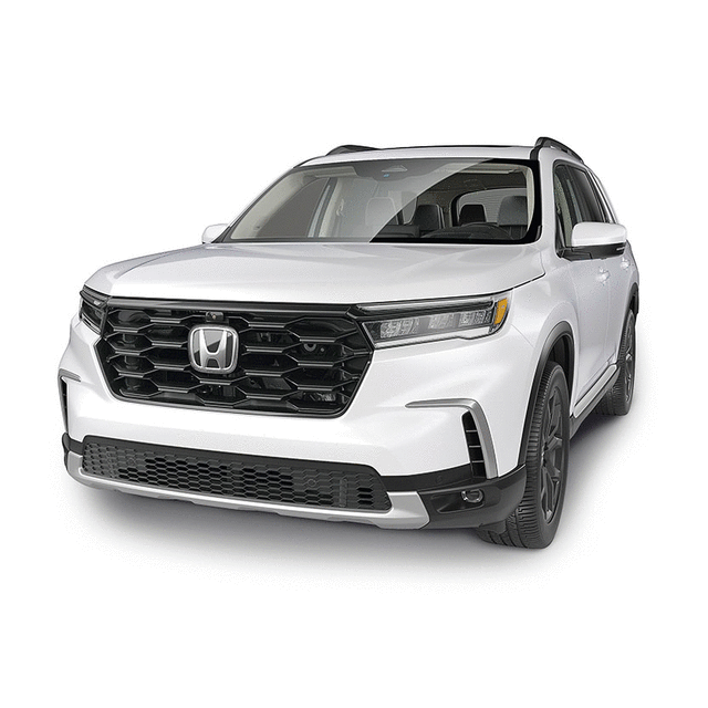 Front Upper Grille Assembly For 2019-2021 Honda Pilot | Black ABS Plastic | HO1210158