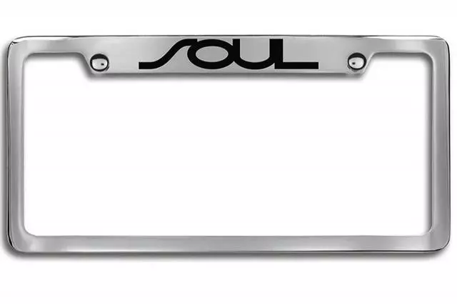 License Plate Frame - Upper Logo - Black
