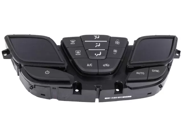 Jet Black Heating and Air Conditioning Control Panel