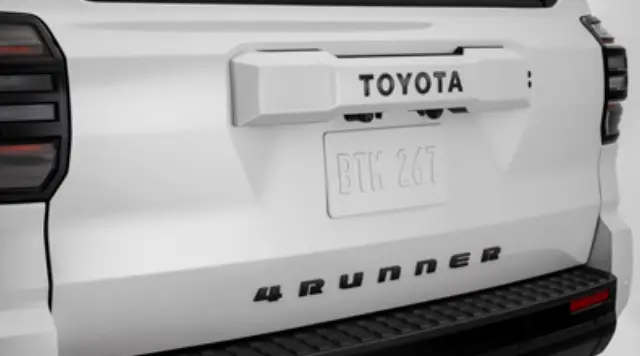 2025 Toyota 4Runner Glossy Black Tailgate Emblem Insert – OEM PT948-89253-12, Made In Japan