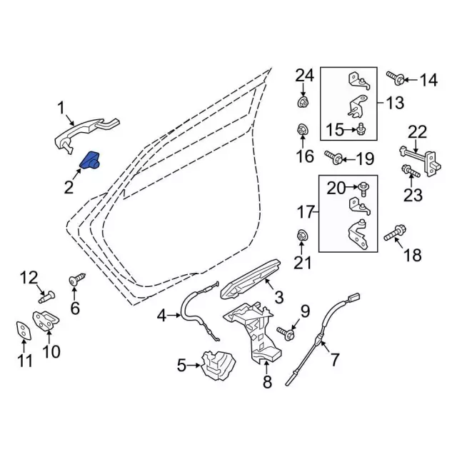 ds7z54218a15beptm - Ford Exterior Door Handle Cover | Levittown