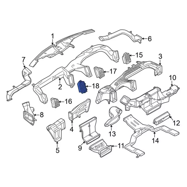 ml3z19893ag - Ford Dashboard Air Vent | Levittown Ford Parts