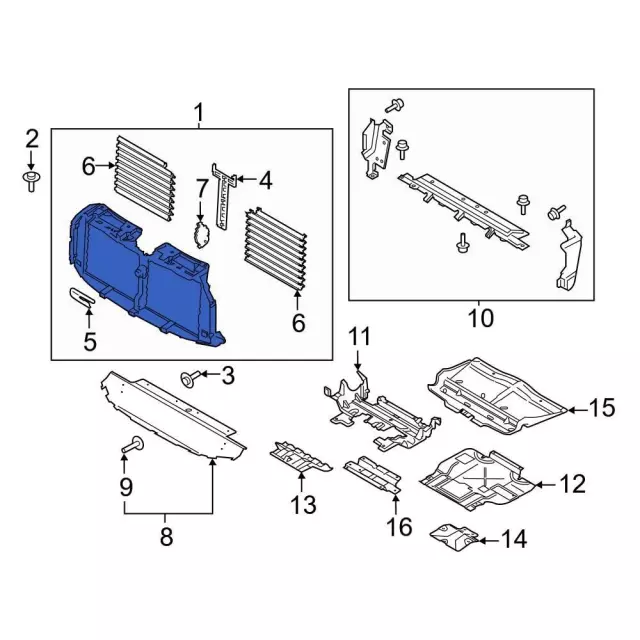 JL3Z-8475-D - Radiator Shutter Assembly 2018-2020 Ford F-150