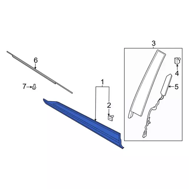 2020-2025 Ford Escape Side Molding LJ6Z-7820879-AB | OEM