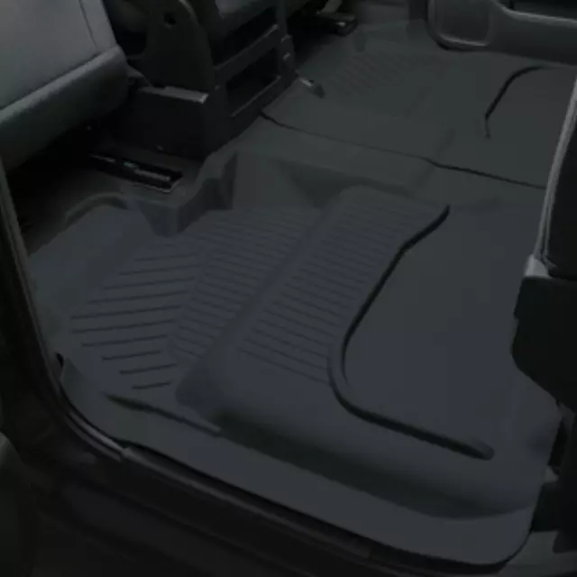 GM Genuine All-Weather Rear Floor Mats – Cocoa – Chevy Silverado Crew Cab 2015-2019 – 23237403