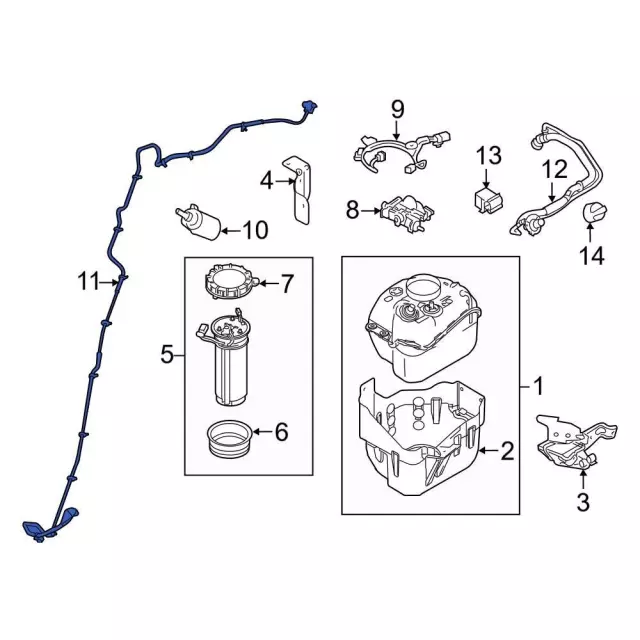 cocoページ 2011-2016 Ford Diesel Exhaust Fluid (Def) Injector Feed Line