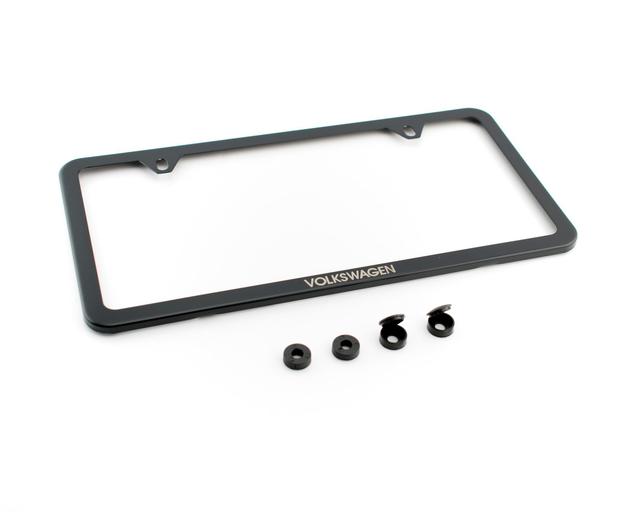 20142023 Volkswagen License Plate Frame Slim With Logo Black 000