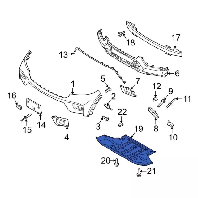 2021-2024 Ford Explorer Radiator Support Splash Shield MB5Z-5D032