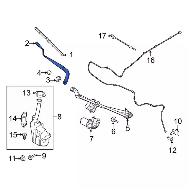 FR3Z-17526-B - Wiper Arm 2015-2025 Ford Mustang | Ford Parts Direct