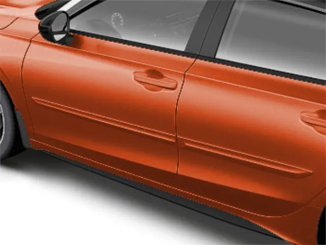 2022-2024 Honda Civic - Body Side Moldings - Blaze Orange Pearl