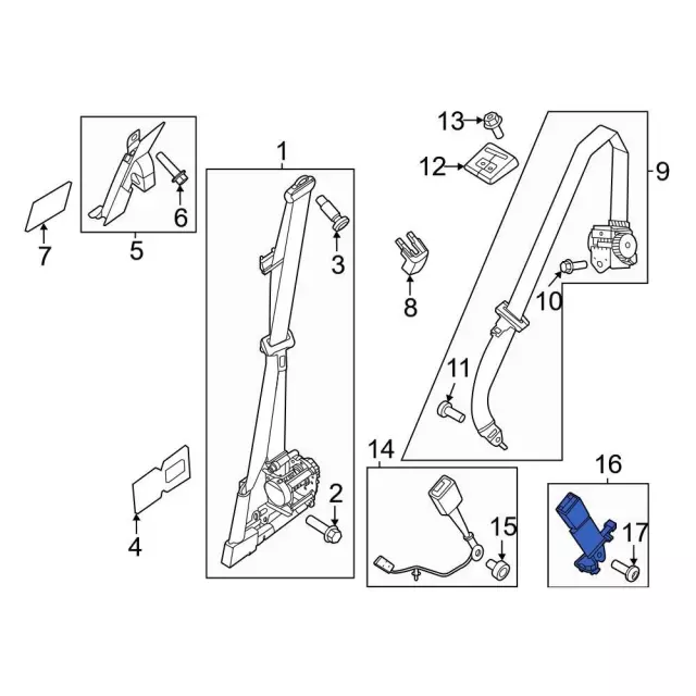 ml3z18611b70aa - Ford Seat Belt Receptacle | Levittown Ford Parts
