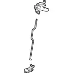 1997-2004 Ford F-150 F-250 Rear Left Driver Side Door Lower Latch Lock OEM