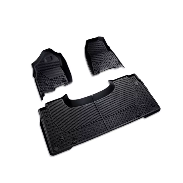 2019 DODGE RAM All Weather Slush Mats BLACK Crew Cab Rubber Mats