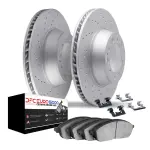 DFC Geoperformance Rotors-Drilled w/ EURO 5000 Ceramic Brake Pads w/ Hdwr