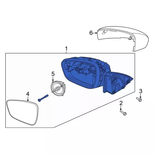 LJ6Z-17683-BC - Mirror Assembly - 2020-2025 Ford Escape