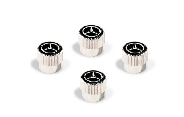 Q-6-40-8126 - Tire Valve Stem Caps - Black 2004-2014 Mercedes-Benz