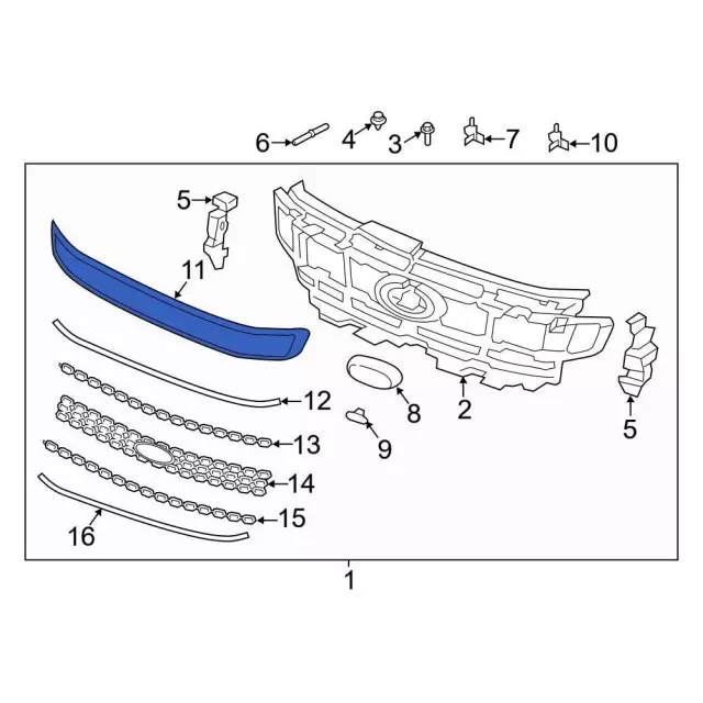 JL1Z-8200-GA - Grille Surround 2018-2021 Ford Expedition | Ford