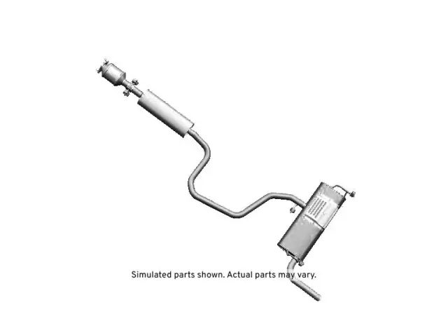 Exhaust Muffler Assembly with 3-Way Catalytic Converter, Insulator, and Gasket