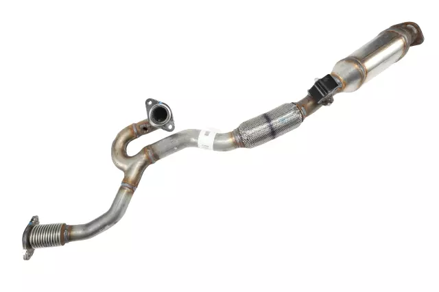 Front Exhaust Pipe with 3-Way Catalytic Converter, Pipe, Flange, Adapter, Insulator, Gasket, and Nuts