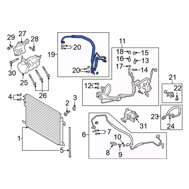 L1MZ-19835-BF - Suction & Discharge Hose Assembly 2020-2024 Ford