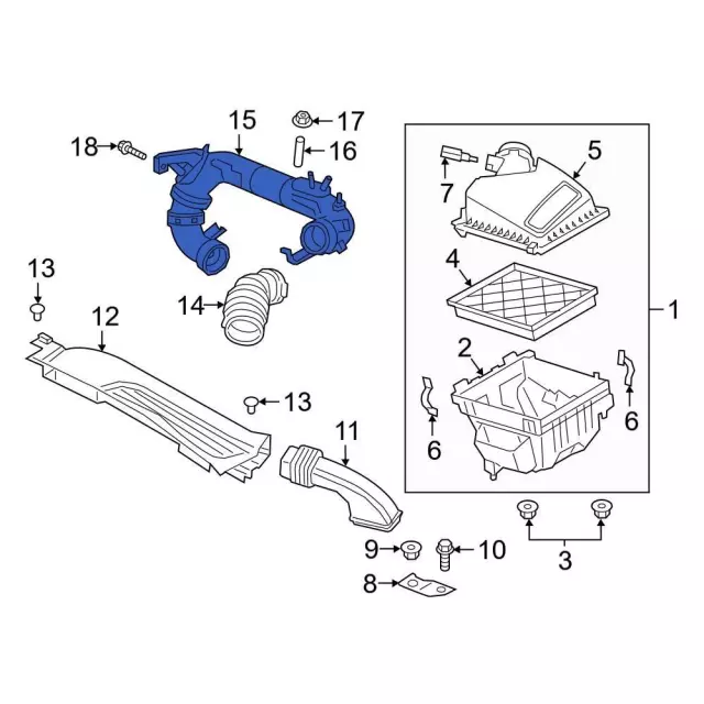 Engine Air Intake Hose