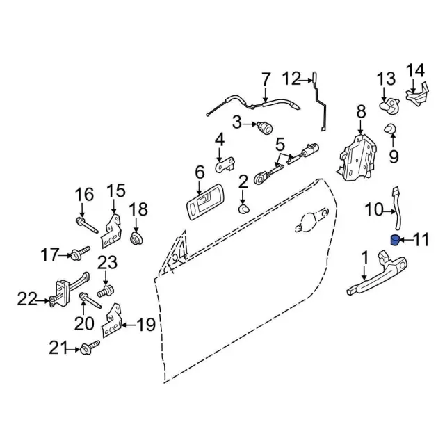 8s4z5421952a - Ford Door Lock Rod Clip | Levittown Ford Parts
