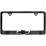License Plate Frame, Wide Bottom, Black