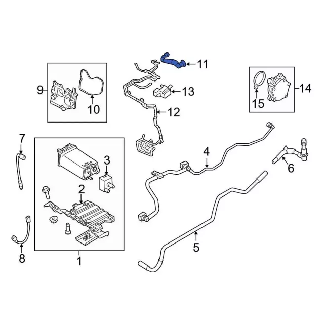 あじページ 2012-2018 Ford Evaporative Emissions System Lines EJ7Z-6758