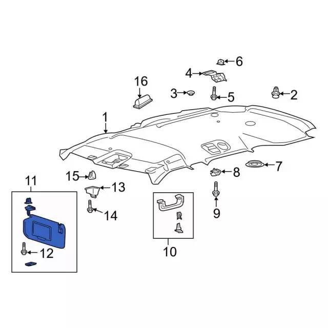 2020-2024 Ford Sun Visor LB5Z-7804105-AD | OEM Parts Online