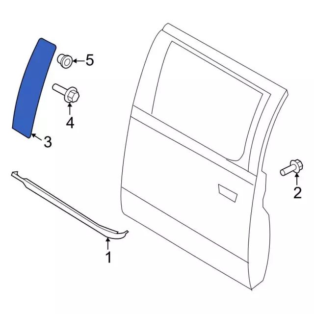 FL3Z-1520555-SG - Molding Door Outside | Ford Parts Direct