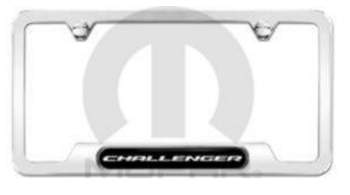 Dodge Stripe Challenger Chrome Metal License Frame | Auto Gear Direct