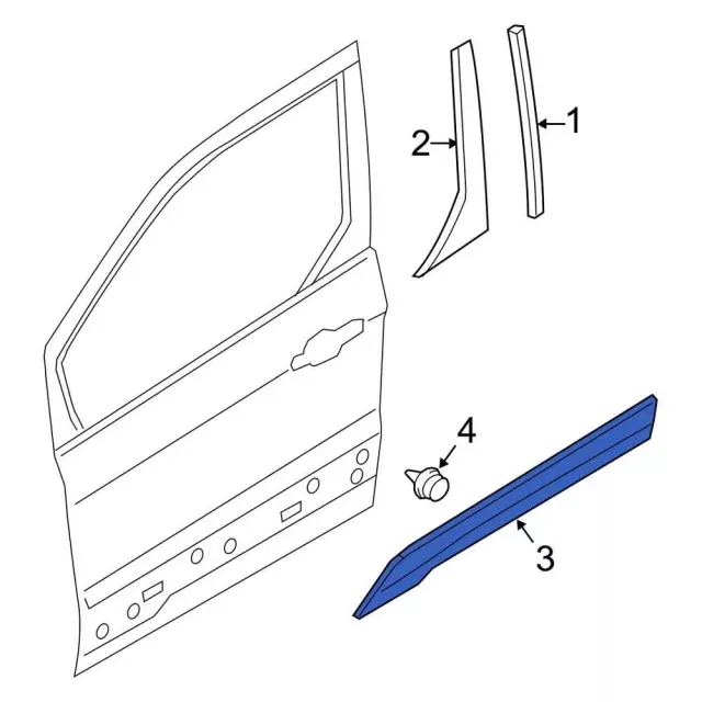 TRANSIT21冊セット DT1Z-6120879-AB - Body Side Molding 2014-2023 Ford Transit Connect