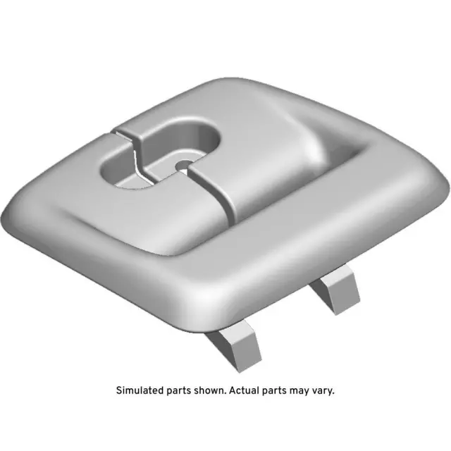 Black Rear Seat Belt Opening Bezel