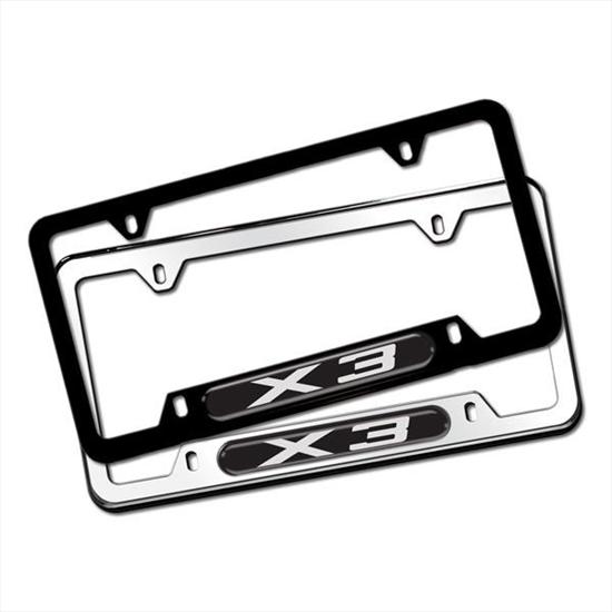 82120418628 License Plate Frame Chrome X3 Emblem 20092020 BMW BMWPartsHub