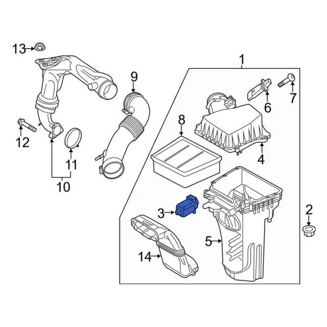 CN1Z-9P686-A - Air Filter Housing Insulator - 2014-2021 Ford