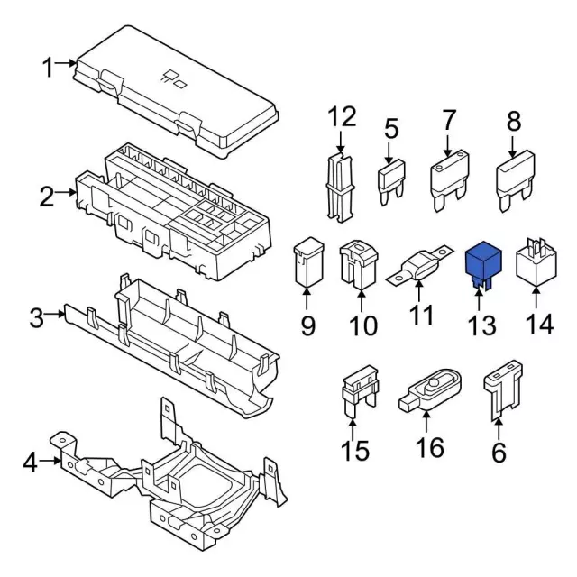 thumbnail image 2 of Genuine Ford 4-Pin Glow Plug Relay – 93BG-14N089-CA / C1B – 12V 70A – For Land Rover & Ford Diesels (Portugal) 2 of 6