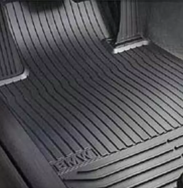 Rubber Floor Mats - Rear - Black