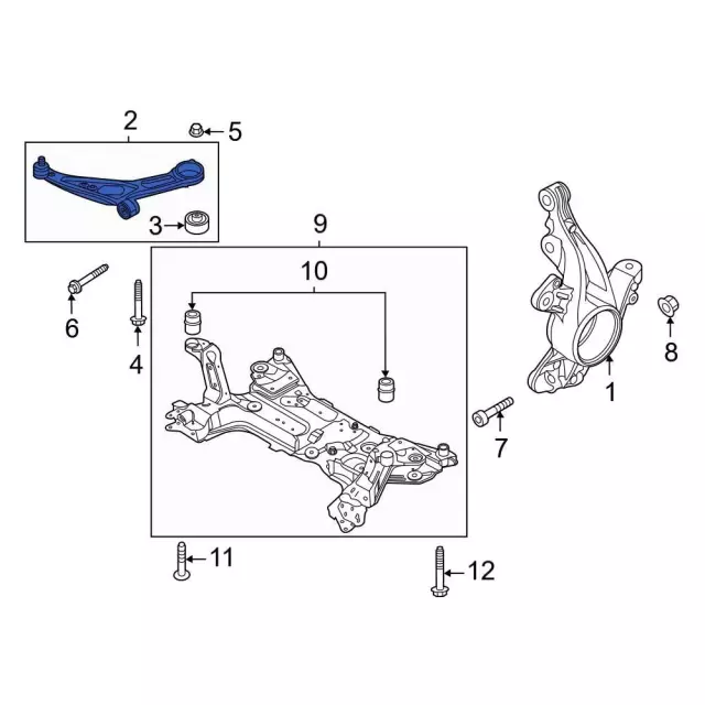 LX6Z-3078-G - Lower Control Arm - 2021-2025 Ford Bronco