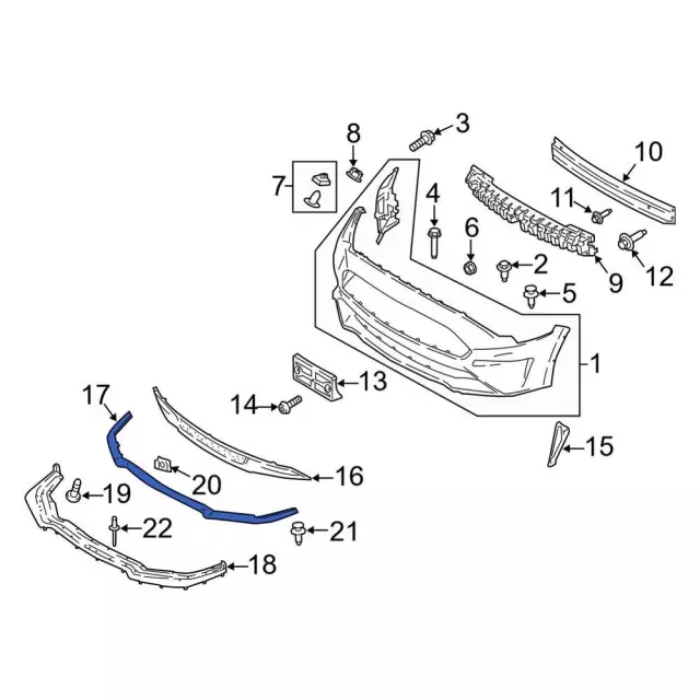 JR3Z-17D957-BA - Valance Panel - 2018-2023 Ford Mustang | Eastgate