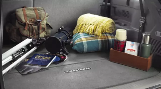 2014-2019 Toyota Rear Carpet Cargo Area Mat Gray Highlander