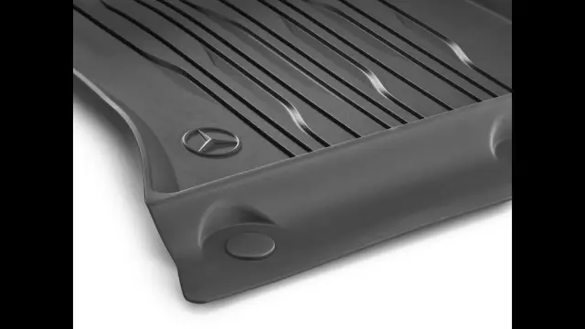 「97」2003-21メルセデスベンツPUレザー防水ノンスリップフロアマット 214-680-69-03-7R01 - All-Season Floor Mats Dynamic Lines 2025-2026