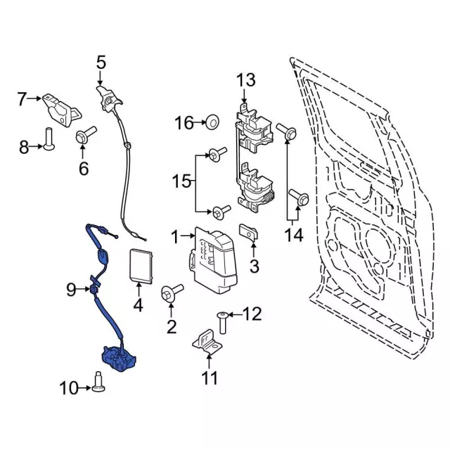 LC3Z-1521812-D - Door Latch Assembly - 2017-2022 Ford | Eastgate