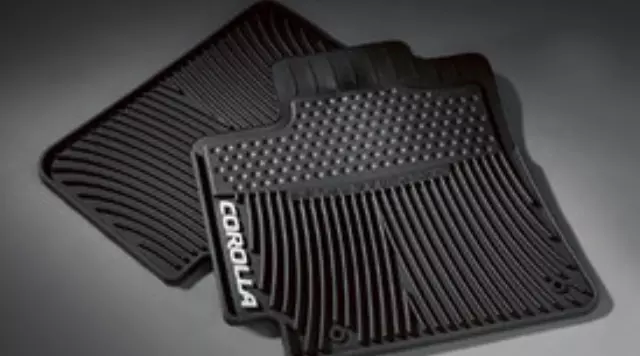 2009-2013 Toyota Corolla 2-piece All Weather Floor Mats Black Cor