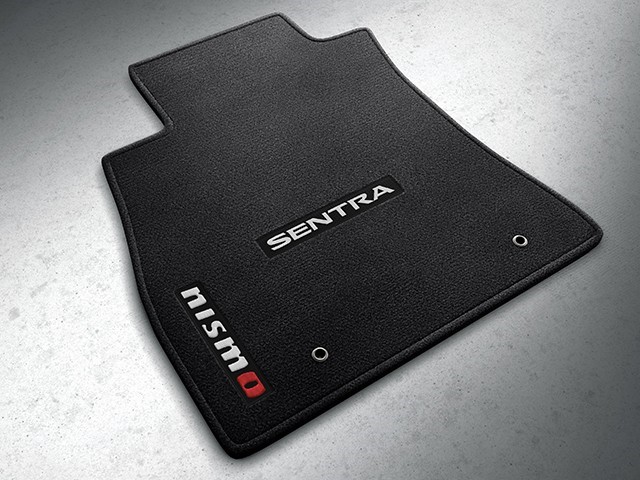 thumbnail image 2 of Custom Black Carpet Floor Mats For 2013-2018 Nissan Altima Sedan – Nylon With White Logo 2 of 3
