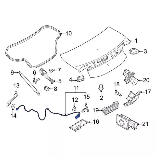fr3z5443200a - Ford Trunk Lock Actuator Motor | Levittown Ford Parts