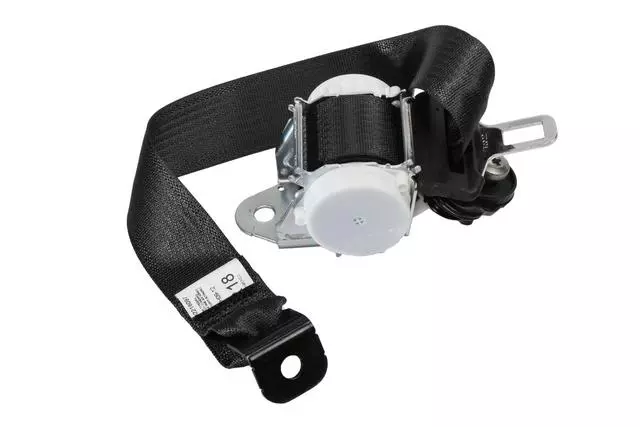 Jet Black Rear Driver Side Seat Belt Retractor