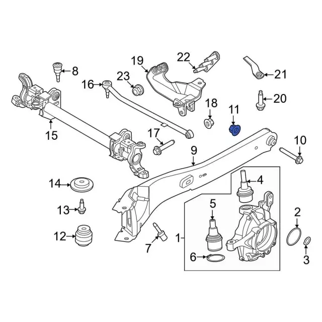 2023-2026 Ford Radius Arm Nut N807659-S441 | OEM Parts Online