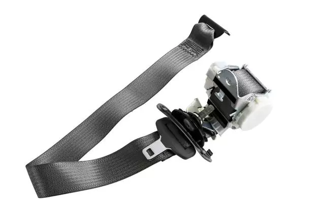 Gray Rear Passenger Side Seat Belt with Retractor
