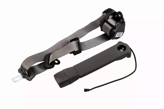 Medium Dark Pewter Driver Seat Belt with Buckle and Retractor